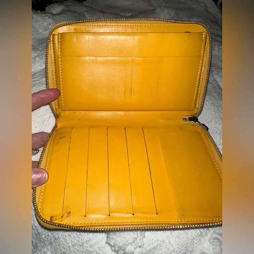 Authentic Yellow Louis Vuitton Yellow Vernis Wallet
